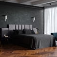 thumbnail image 4 of Jaxx  Panelist Padded Headboard - Set of 2 Wall Panels Microvelvet Charcoal - King, 4 of 5