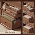 thumbnail image 5 of 69" x 55" Farmhouse L Shaped Electric Standing Desk with 6 Drawers and Storage Shelves, Height Adjustable Computer Desk for Home Office, 5 of 8