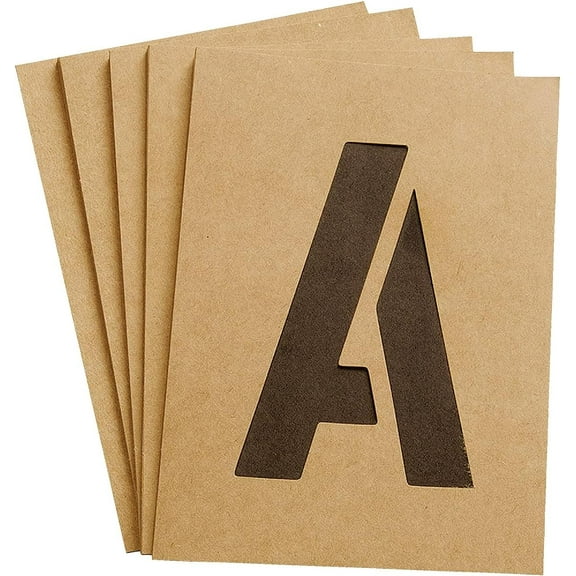 Reusable Carded Stencil Letter Number [Set of 6] Size: 4"