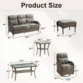 thumbnail image 4 of POCASSY 7 Pieces Patio Furniture Set with 6-inch Thick Cushion, Brown Wicker High Back Outdoor Couch and Swivel Glider Patio Chairs, Sectional Patio Set Ideal for Front Porch Backyard , Gray Cushion, 4 of 14