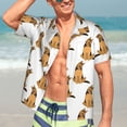 thumbnail image 5 of Lsque German Shepherd Dog pattern Hawaiian Shirt for Men, Unisex Summer Beach Casual Short Sleeve Button Down Shirts-Small, 5 of 9
