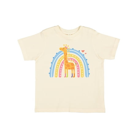 

Inktastic Giraffe Lover Retro Rainbow Gift Toddler Toddler Girl T-Shirt
