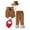 Z-Khaki, variant on WOYY Toddler Boy's Cowboy Costume Sleeveless Vest Hat Scarf Pants 4Pcs Set Party Dress Up