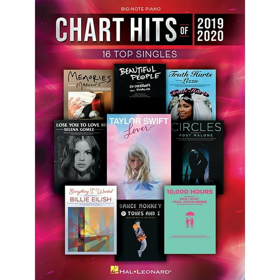 Hal Leonard Chart Hits of 2019-2020 Big Note Piano Songbook