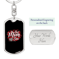 thumbnail image 2 of Best Mom Ever Heart Stainless Steel or 18k Gold Premium Swivel Dog Tag Keychain, 2 of 16
