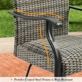 thumbnail image 4 of Iwicker Patio Rattan Bar Stools Outdoor Swivel Bar Stools Patio Height Chairs with Padded Seat, Set of 2, 4 of 8
