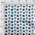 thumbnail image 2 of oneOone Georgette Viscose Blue Fabric Poker Card Sewing Material Print Fabric By The Yard 42 Inch Wide, 2 of 4