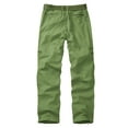 thumbnail image 2 of Women's Cotton Cargo Pants Casual Y2K with 6 Zipper Pockets Baggy Hiking Work Pants (No Belt)Green,Size 8, 2 of 5