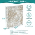 thumbnail image 5 of 3d Beige Floral 3 Ring Hardcover Binders 1.5in Round Rings for Letter-Size Folder Paper Organizer Pockets for Office Student Recipe, 5 of 9