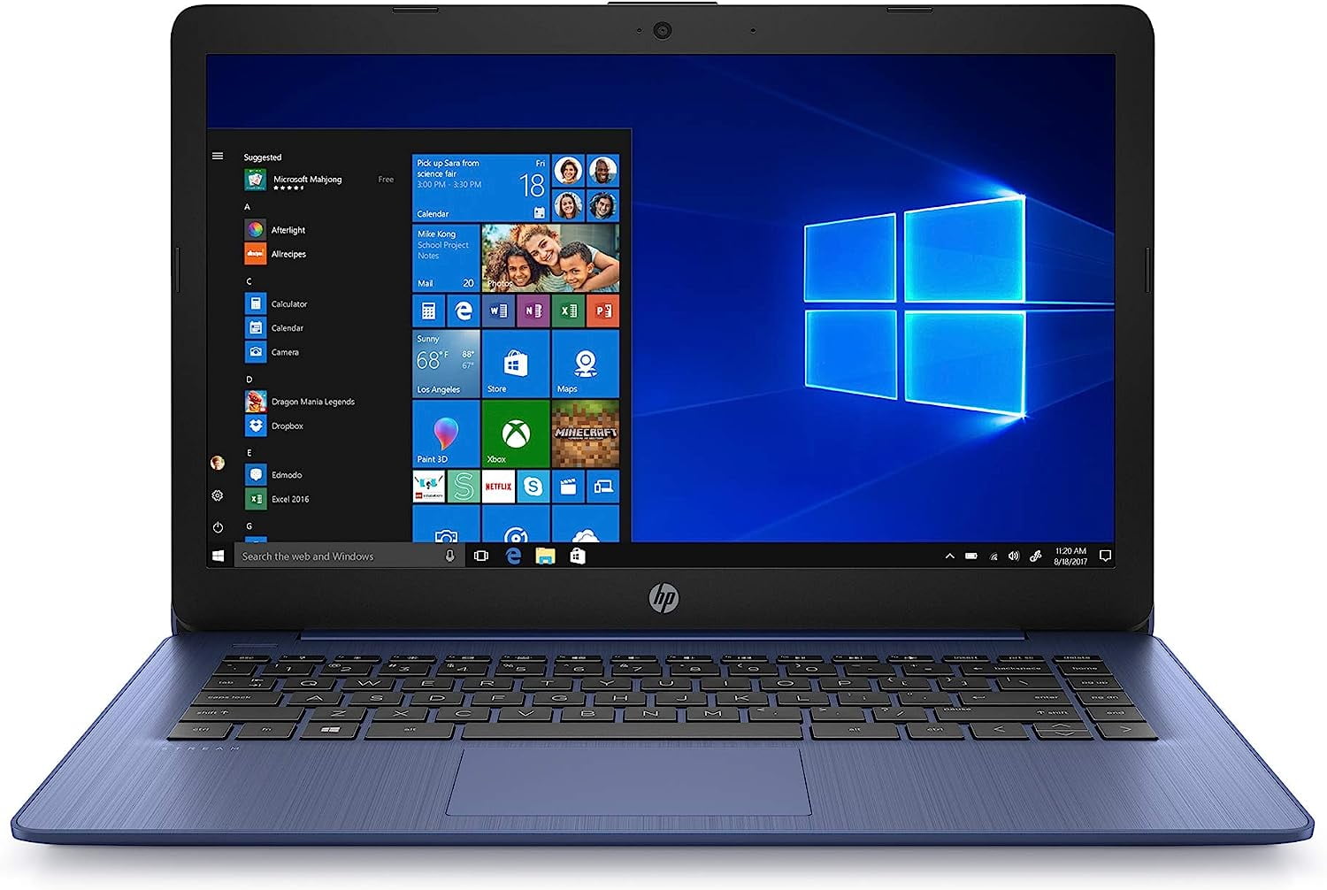 Restored HP Stream 14-cb171wm 14" HD WLED Laptop Intel Celeron N4000 1.1 GHz 4GB SDRAM 64 GB eMMC Intel UHD Graphics 600 Windows 10 Home (Refurbished)