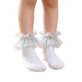 thumbnail image 2 of CHCNHAC 2 Pairs Baby Girl Socks Silver Lace Ruffle Infant Cotton Soft Princess Frilly Photo Shoot Birthday Party Gift, 2 of 6