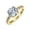 Gold-Tone, variant on Bling Jewelry Womens Classic 4CT CZ Round Solitaire Engagement Ring .925 Sterling Silver Cubic Zirconia Thin Pave Band