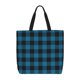 thumbnail image 1 of Easygdp Blue Black Plaid Bolsa Tote para Mujer, Bolso de Hombro para Trabajo, Playa, Viajes, Compras y Supermercado, 1 of 7