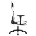 thumbnail image 5 of vidaXL Massage Gaming Chair with Footrest, Reclining, Height Adjustable, Swivel, White & Black, 5 of 7
