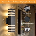 thumbnail image 4 of Lámparas de pared para exteriores DASTOR, 2 unidades, impermeables, 110 V, color negro, 4 of 6