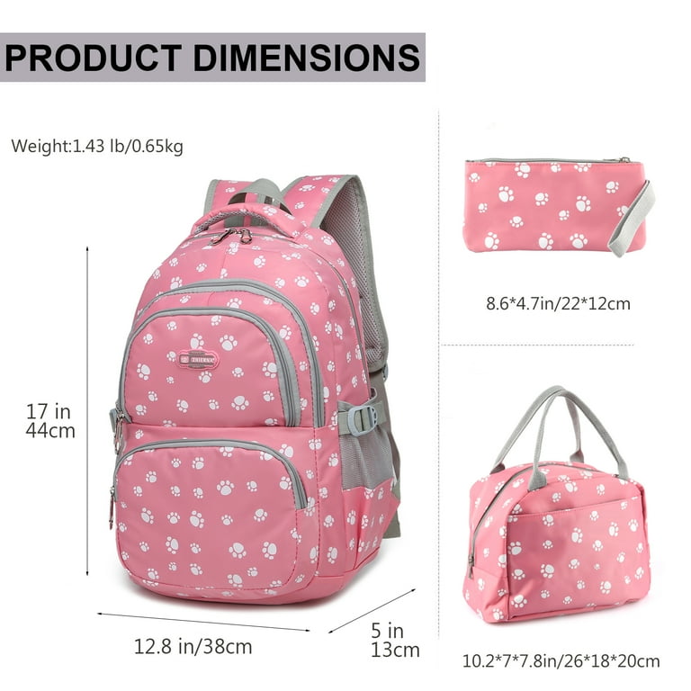 Purple/Pink Paw Print Backpack Purple/Pink Paw Print Backpack