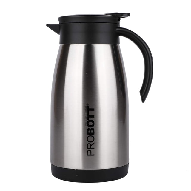 Thermosteel Vaccum Insulated Stainless Steel Tea Coffee Pot - 750ml, Silver | Double Walled Hot & Cold Tea Kettle - Dishwasher Safe, Rust Free, Wide Mouth, BPA Free