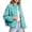 Blue, variant on Womens Polka Dot Jacket Stand Collar Full Zip Drawstring Hem Coat, Casual Windbreaker Outerwear Jacket for Hiking
