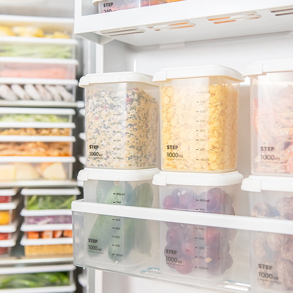2200ml Sealed Cans Kitchen Storage Box Transparent Food Canister Keep Fresh Jar