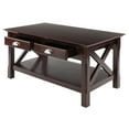 thumbnail image 2 of Winsome Wood Xola X Panel Coffee Table with Drawers, Cappuccino, 2 of 11