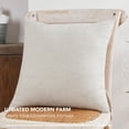 Deconovo Faux Linen Throw Pillow Covers 20x20 inch for Sofa, Bed, Couch