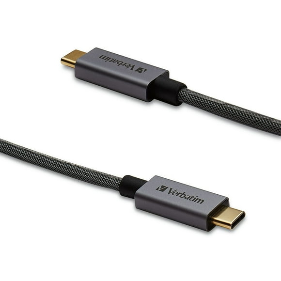 Verbatim USB-C to USB-C Cable 47-Inch Tressé, Noir 99674