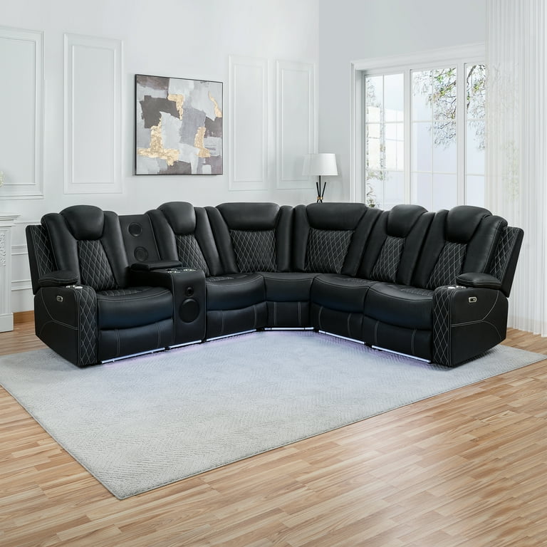 【未使用美品】NEIGHBORHOOD FOLDING SOFA ブラック Naomi Home Chicago Corner Sofa Black Air Leather, Premium 6-Seater