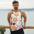 thumbnail image 6 of Salouo Christmas Gingerbread Cookies for Men's Tank Tops,Sleeveless Muscle Shirts for Men Quick Dry Workout Tank Top Gym Muscle Tee Fitness Bodybuilding Sleeveless T Shirt-XX-Large, 6 of 7