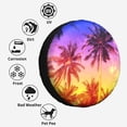 thumbnail image 6 of Kll Palm Trees At Sunset Tire Cover,Universal Wheel Tire Cover For Trailer, Rv, Suv, Truck,Camper And Many Vehicle,(15 Inch), 6 of 7