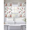 thumbnail image 5 of Cardinal Bird Sheer Curtains 54 Inch Length 2 Panels Set Window Treatments, Berry Holly Branches Winter Plants Rod Pocket Semi Curtains for Living Room/Bedroom/Kitchen Décor, 104"W x 54"L, 5 of 7