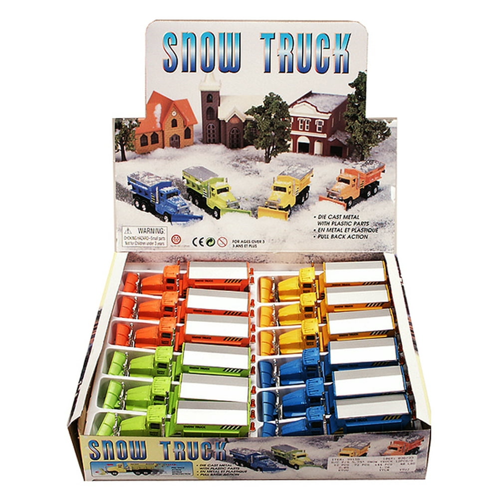 Snow Plow Truck Diecast Car Package Box of 12 5.75 Inch Scale Diecast