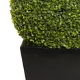 thumbnail image 5 of DecMode 40" Tall Boxwood Ball Artificial Topiary in Realistic Leaves and Black Fiberglass Pot, 5 of 8
