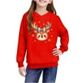 thumbnail image 4 of Lorytime Christmas Kids Hoodies for Boys Unisex Reindeer Snowflakes Sweatshirt Long Sleeve Pullover Drop Shoulder Tops, 4 of 4