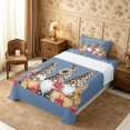 thumbnail image 3 of Erosebridal Cartoon Gnome Twin Sheets 3pcs,Autumn Pumpkin Harvest Bedding,Blue,1 Flat Sheet, 1 Fitted Sheet and 1 Pillowcase, 3 of 6
