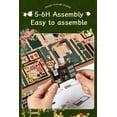 thumbnail image 6 of DIY Miniature Dollhouse Kit, Flower Shop Wooden House with LED Lights, Creative Craft Model Kit with Furniture & Dust Cover, Gifts for Adults/Teens, 6 of 15