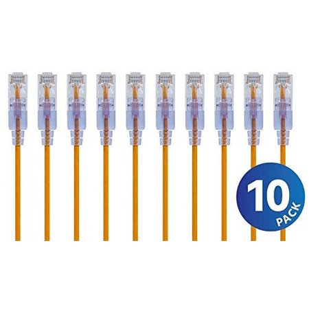 UPC: 0889028044520 | Monoprice 16322 Slimrun Cat6a Ethernet Patch Cable – Snagless Rj45_ 550mhz_ Utp_ Pure Bare Coppe