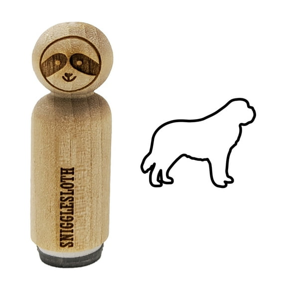 St Bernard Saint Dog Outline Rubber Stamp for Scrapbooking Crafting Stamping - Mini 1/2 Inch