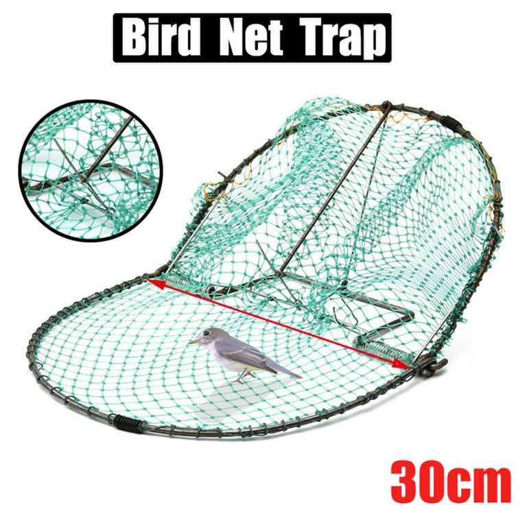Cage Pigeon Hunting Net Bird Trap Catcher Pest Control Quail Birds Green  Color Quill Garden Supplies Steel Frame Basket