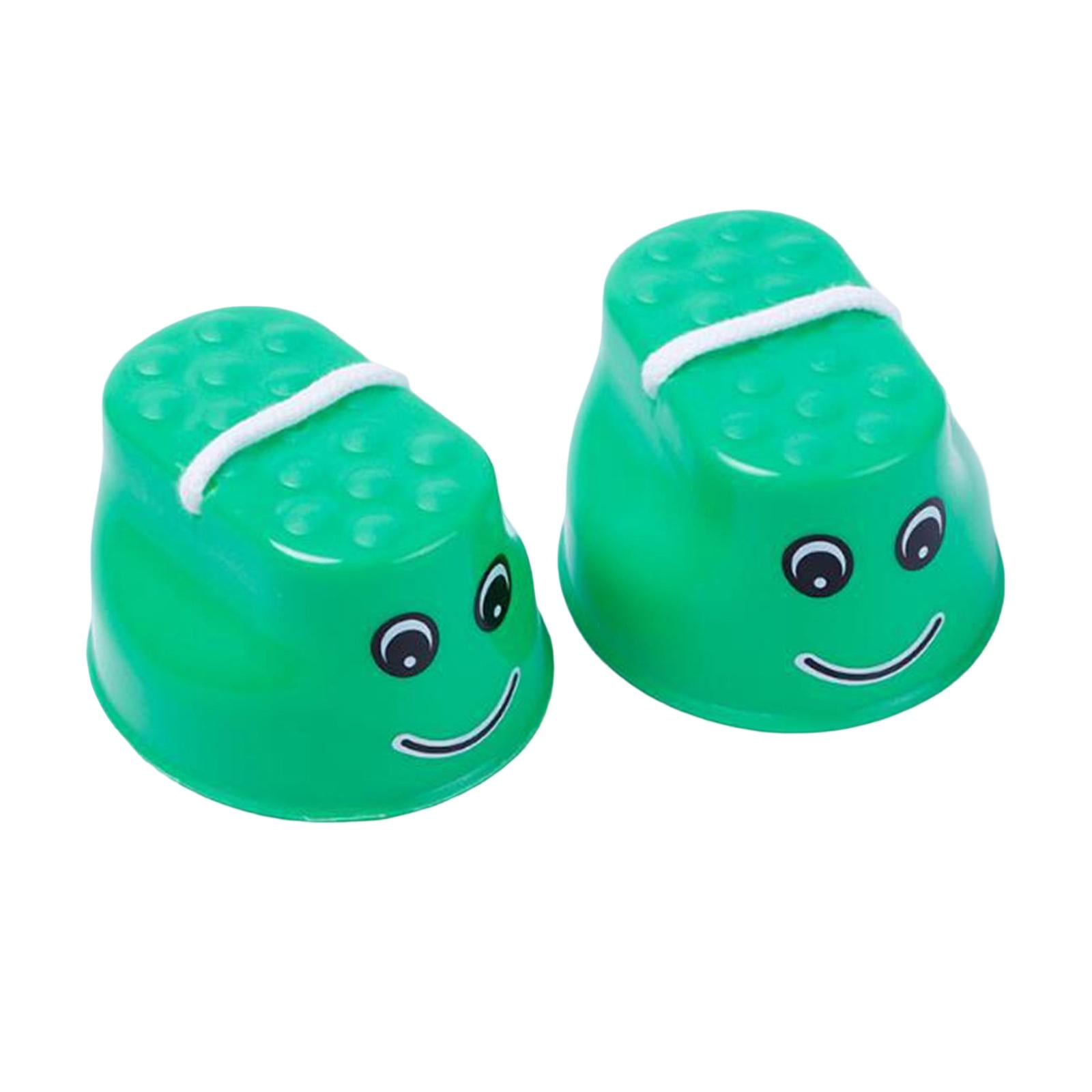 Jumping Stilts Training Equipment with Rope Feet Stilts for Children Kindergarten Green
