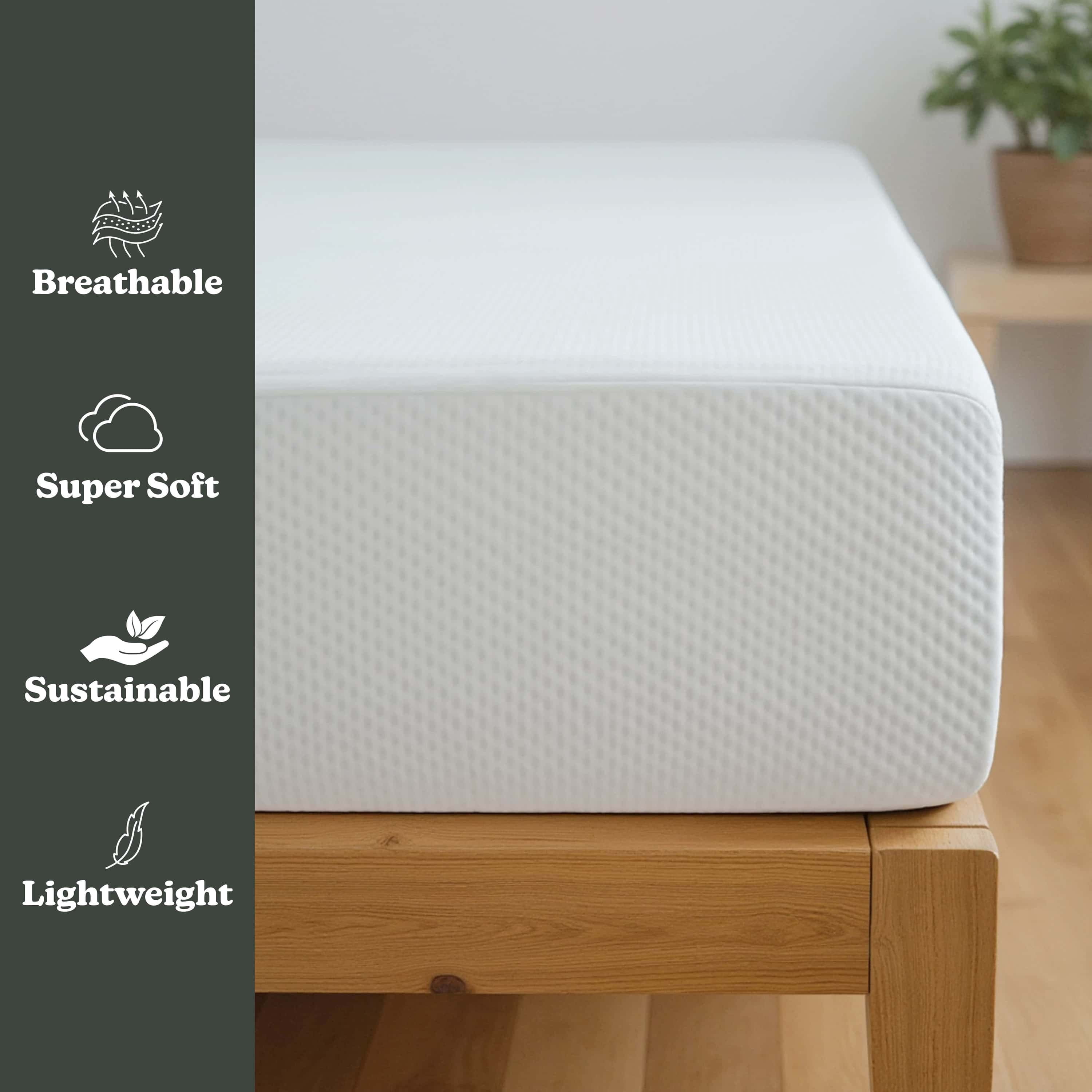 Hearth & Harbor 12" Full Size Mattress in a Box, Cooling Memory Foam Mattress Full, CertiPUR-US Certified, Fiberglass Free