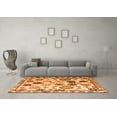 thumbnail image 3 of Ahgly Company Indoor Square Abstract Orange Modern Area Rugs, 4' Square, 3 of 4