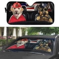 thumbnail image 3 of Custom 3D Police And Firefighter Dog Car Sunshade For Pet Lovers, 3 of 5