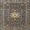 thumbnail image 1 of Ahgly Company Machine Washable Indoor Square Traditional Burgundy Brown Area Rugs, 7' Square, 1 of 7