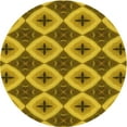 thumbnail image 1 of Ahgly Tapis Rond Lavable en Machine Intérieur Transitionnel Brun Bronze Foncé, 5 Pieds Rond, 1 of 7