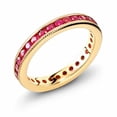 thumbnail image 3 of HeartsAndYou 2ct Natural Pink Ruby Wedding Band Ring Milgrain Eternity 14k SOLID Rose Gold, 3 of 6