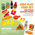 thumbnail image 3 of MEDca Kids Play Food Set - 130 Piece Pretend Play Food Collection - Assorted Fake Food Set, 3 of 9