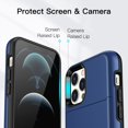 thumbnail image 6 of JETech Wallet Case for iPhone 12 Pro Max 6.7-Inch with Card Holder, Dual Layer Shockproof Protective Phone Cover, Sliding Hidden Slot (Cobalt Blue), 6 of 7