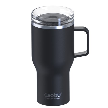 ASOBU NA-SM35BK 28-Oz. Double-Wall-Insulated Stainless Steel 360° Mug (Black)