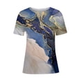 thumbnail image 4 of Patlollav Womens Plus Size Summer Round-Neck Short Sleeve Print Casual T-Shirt Blouse, 4 of 5