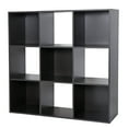 thumbnail image 4 of SuperDeal 9-Cube 3 Shelves Organizer MDF Bookcase Dark Brown, 4 of 10